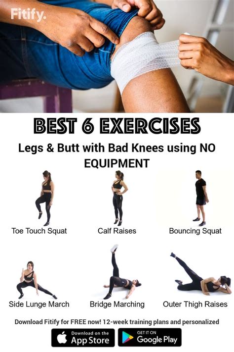 bad knees routine with no equipment [video] strength workout leg strength workout bad knee