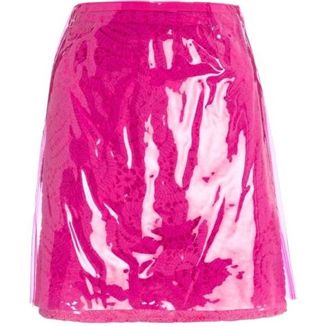 Muveil Pink Pvc Crochet Skirt Pink Mini Skirt Skirts Bow Skirt