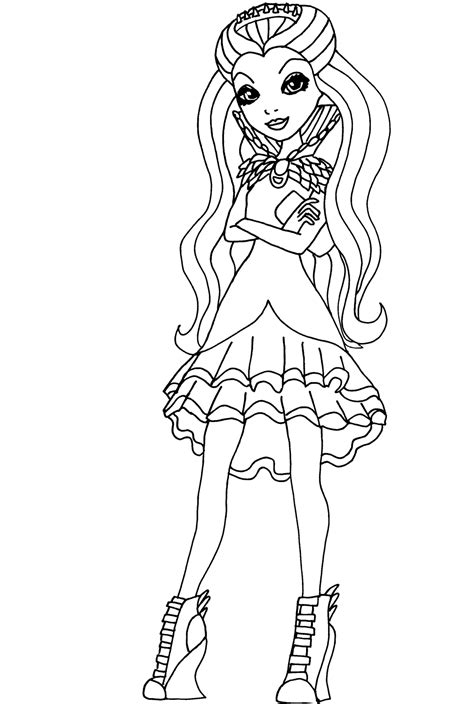 After the film, choose a coloring sheet, relax, unwind and color together! Ever After High Raven Queen Coloring Page - Free Printable Coloring Pages for Kids