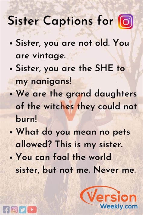 50 Best Funny Sister Captions For Instagram Cute Instagram Quotes For Twin Little Sisters