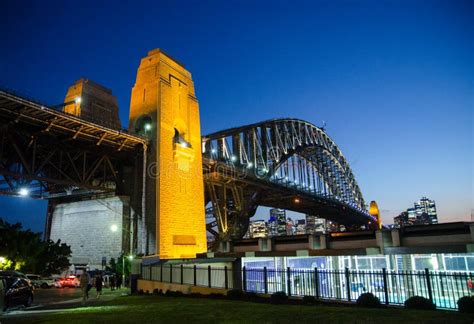 Beautiful View Of Sydney Harbour Bridge At Night From Milsons Point