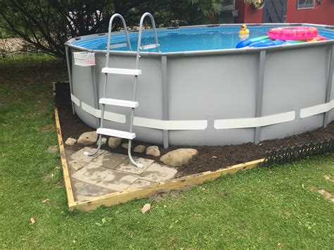 Did A Little Landscaping Around Our 14x42 Intex Ultra Frame Pool Diy