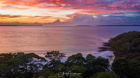 Glorious Autumn Sunrise On Greenfields Beach In Jervis Bay