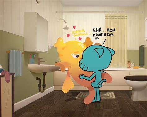Rule 34 Anthro Bathroom Gumball Watterson Penny Fitzgerald The