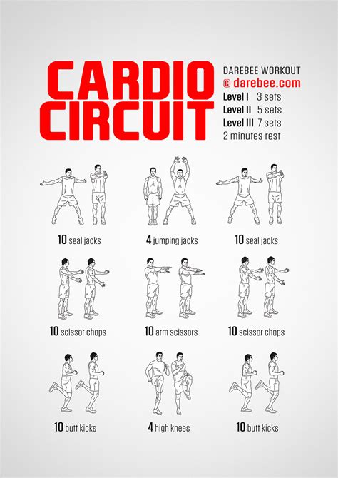 Cardio Circuit Workout Gym Workout Guide Beginner Cardio Workout