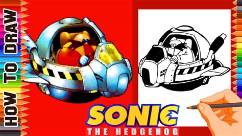 How To Draw Dr Eggman Robotnik From Sonic The Hedgehog 2 Sega Youtube
