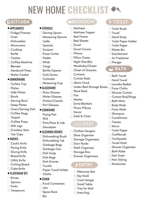 A Printable New Home Checklist With The Wordsnew Home Checklist
