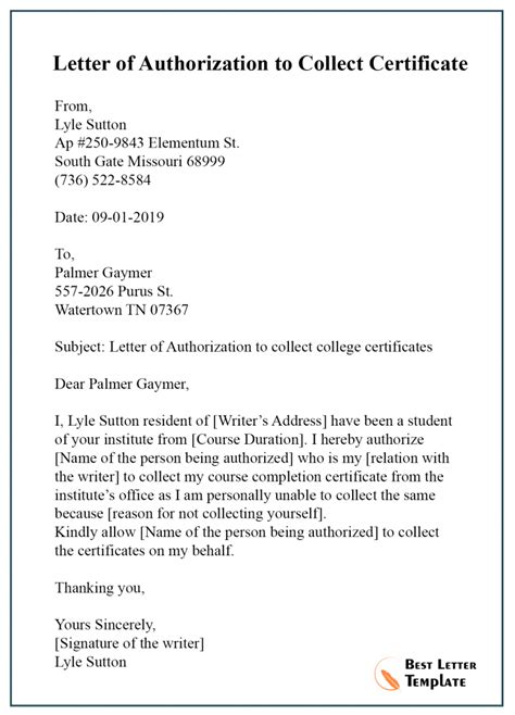 21 Free Authorization Letter Sample Template And Examples