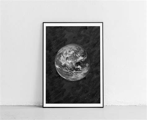 Earth Printable Art Planet Wall Art Planet Earth Poster Etsy