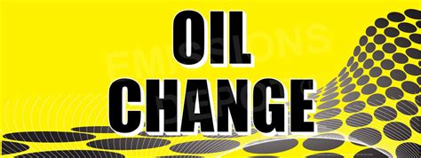 Oil Change Yellow Gray Dots Vinyl Banner