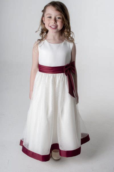 Girls Lace Dress With Bow In White Little Giants Ltd