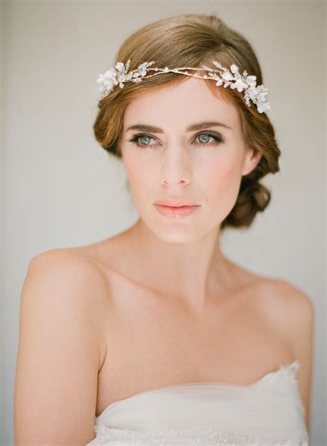 Florence Delicate Gold Bridal Crown Tania Maras Bespoke Wedding