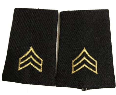 Us Army Issue Male Asu Enlisted Sergeant E5 Shoulder Epaulets Boards