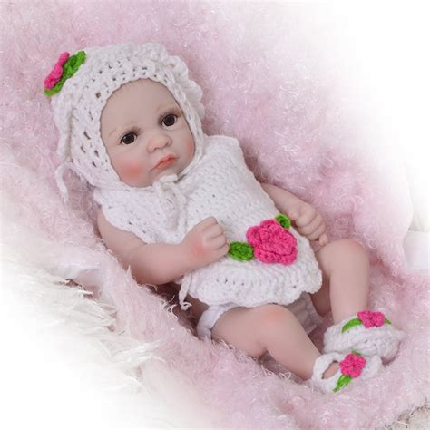 Keiumi Mini Reborn Full Vinyl Girl Babies Baby Doll 11 Inch Awake