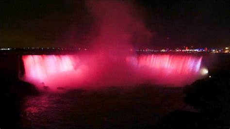 Niagara Falls Illumination At Night Niagara Falls Ontario Canada
