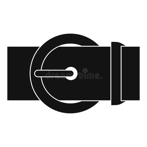 Circle Belt Buckle Icon Simple Style Stock Vector Illustration Of