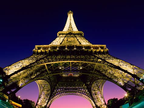 Beneath The Eiffel Tower Paris France Famous Wallpaper