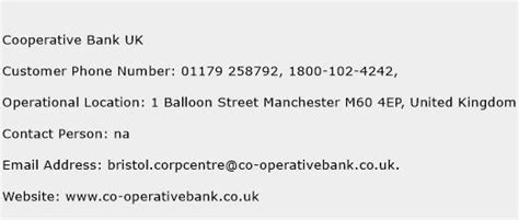 Cooperative Bank Uk Number Cooperative Bank Uk Customer Service Phone