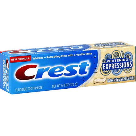 Crest Whitening Expressions Fluoride Toothpaste Refreshing Vanilla