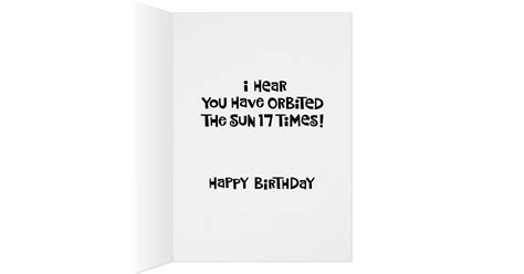 17th Birthday Funny Greeting Card Zazzle
