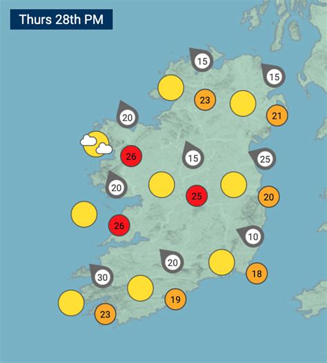 Irish Weather Forecast Hottest Day Of The Year Today With Met Eireann Predicting Temperatures
