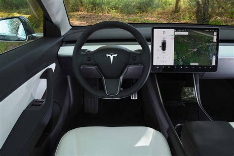 Tesla Model 3 Interior Sat Nav Dashboard What Car