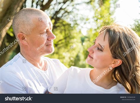 Adult Couple Loving Each Other Park Stock Photo 1329840638 Shutterstock