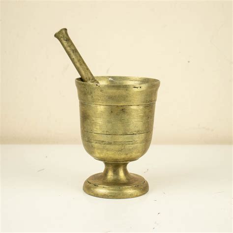 Heavy Vintage Brass Apothecary Mortar And Pestal Etsy Vintage
