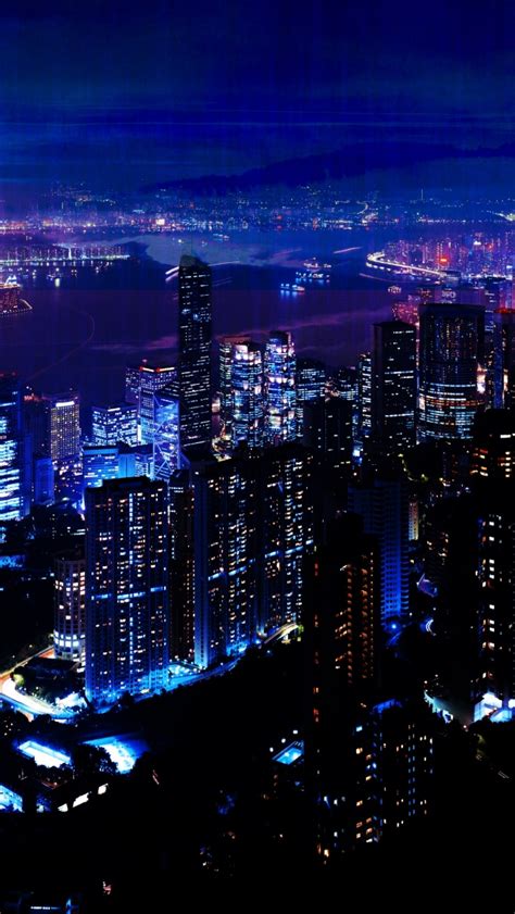 Night City Sky Skyscrapers Iphone Wallpapers Free Download