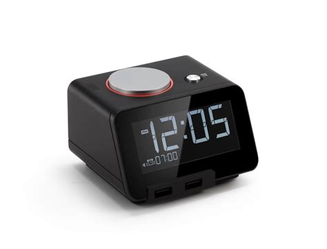 Homtime Latest C2 Black And White Available Alarm Clock With Wireless