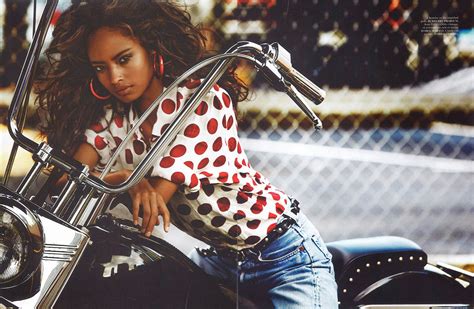 Kenyan Model Malaika Firth Pulls Of As Rebel Biker Chic In