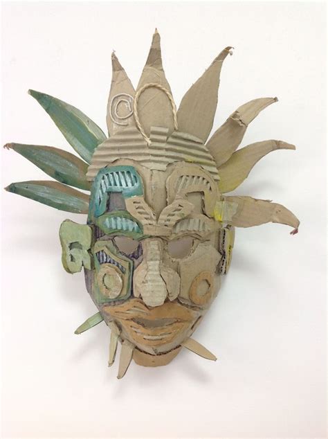 Cardboard Mask Design Cardboard Mask Paper Art Sculpture Cardboard Art