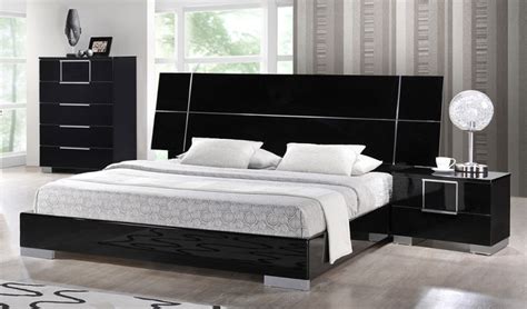 Lacquered Exotic Wood Platform And Headboard Bed Boston Massachusetts