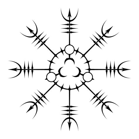 Viking Symbol Aegishjalmur Symbol Of Protection Irresistibility In