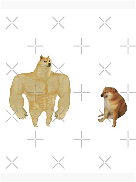 Swole Cheems Doge Poster By Oube Redbubble