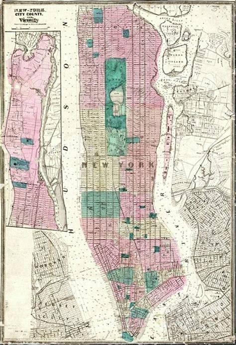1866 New York Map Photograph By Beth Williams Pixels
