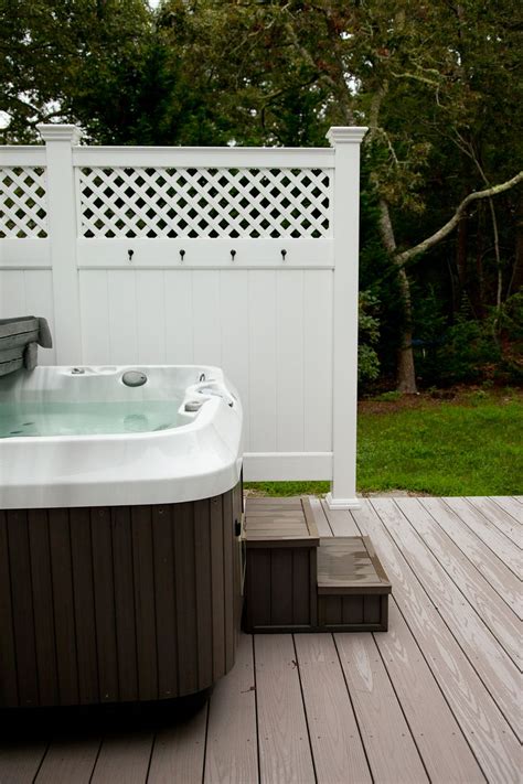Hot Tub On Deck With Outdoor Shower Ideas Greenport House Pinte