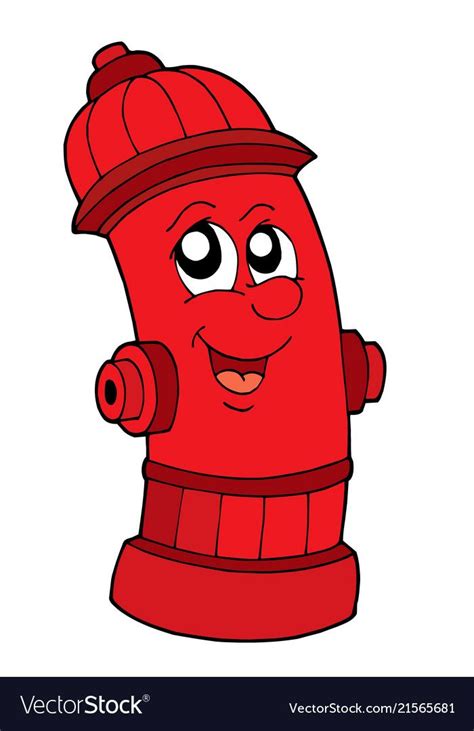 Cute Red Fire Hydrant Vector Image On Vectorstock Red Fire Cute