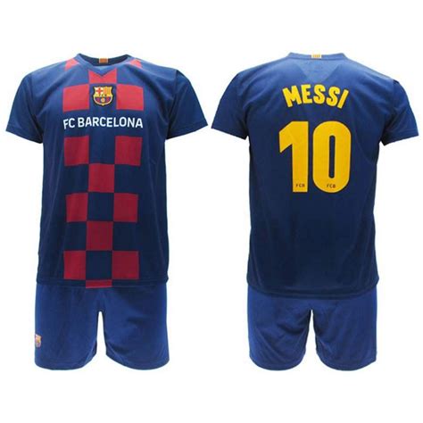 Leo Lionel Messi 10 Fc Barcelona Kit Jersey Shorts Home Blau Grana