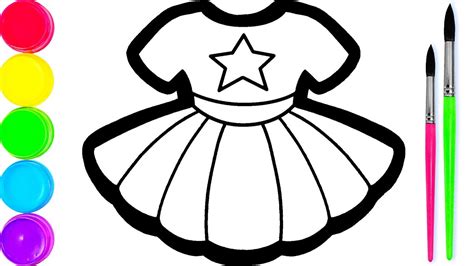 Learn how to draw kids books pictures using these outlines or print just for coloring. Glitter Women's Dress coloring and drawing for Kids ...