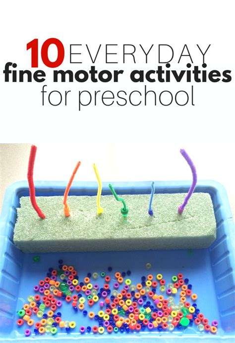 Fine Motor Activities For Preschoolers Lesson Plans Motor Informations