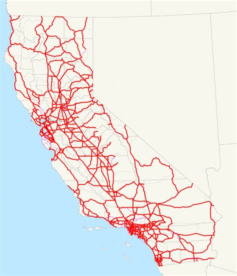 List Of Interstate Highways In California Wikipedia California