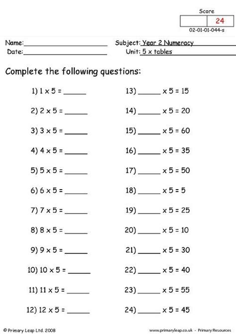 tables worksheet multiplication worksheets preschool math
