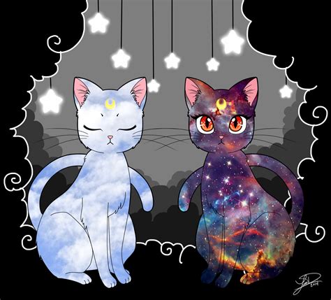 Sailor Moon Luna And Artemis Wallpaper