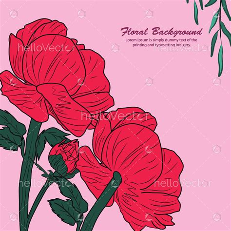 Floral Red Rose Banner Download Graphics And Vectors