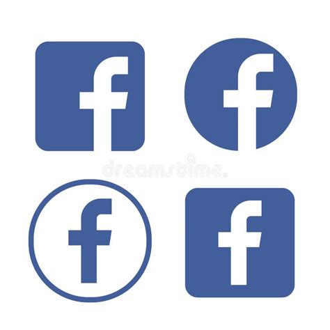 Facebook Logo Vector Illustration Facebook Icon Vector Editorial Image
