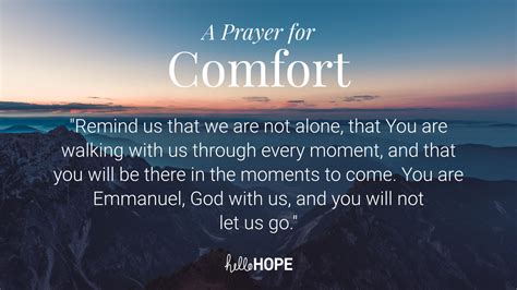 Prayer For Comfort Hellohope