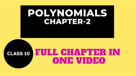 Complete Polynomials Class 10 In 11 Mins CBSE Class 10 Maths 2024