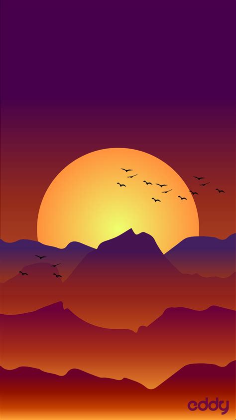 Vector Landscape Sunrise Illustrator Vector Sun Sunrise Mountain