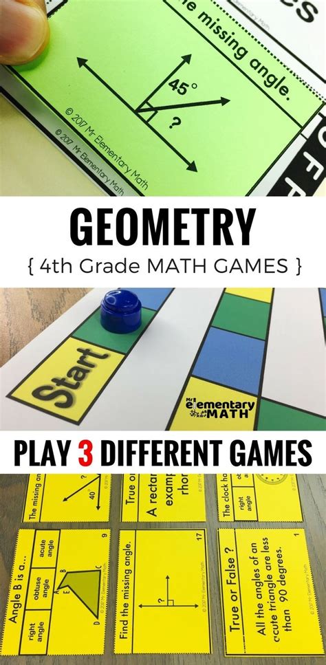 4th Grade Geometry Games And Centers Lines And Angles Games